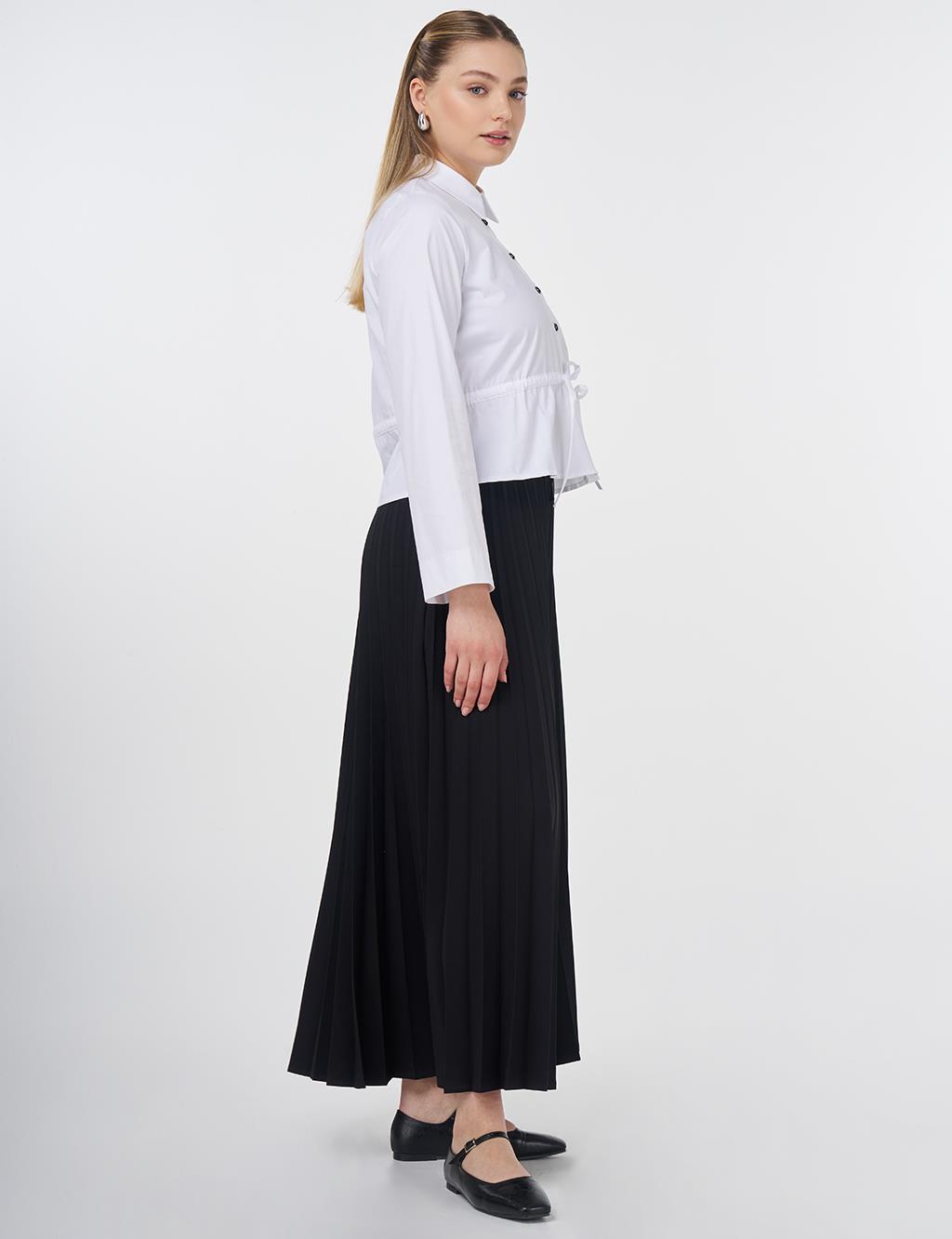Embroidered Cotton Blouse Optic White