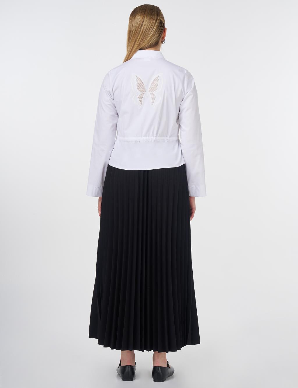 Embroidered Cotton Blouse Optic White