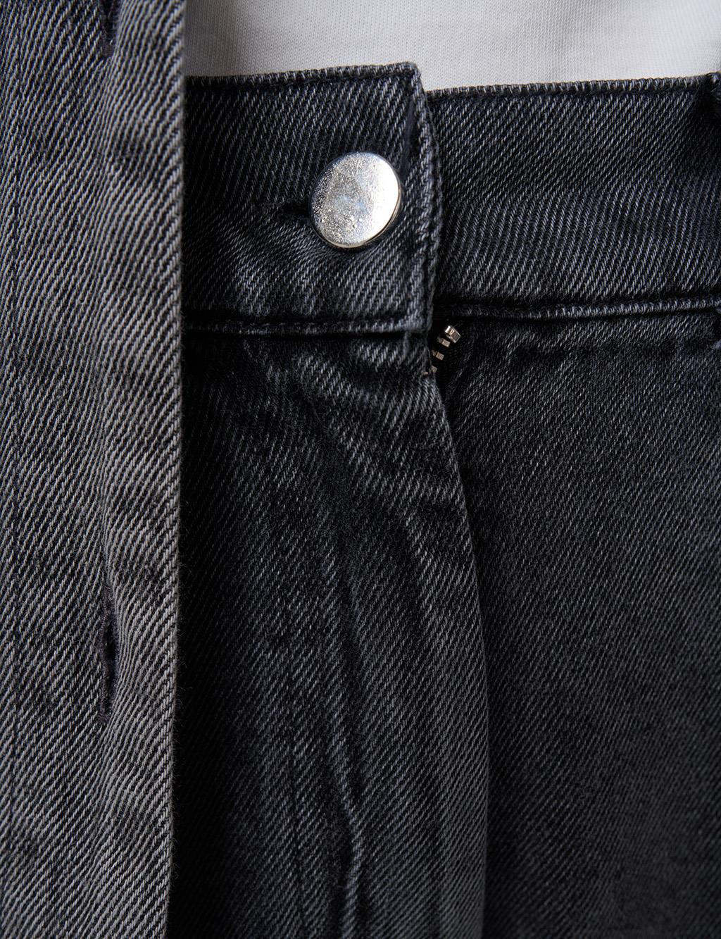 Havuç Kesim Cep Detaylı Denim Pantolon Antrasit
