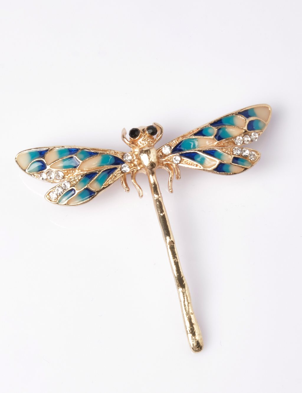 Dragonfly Figured Brooch Blue