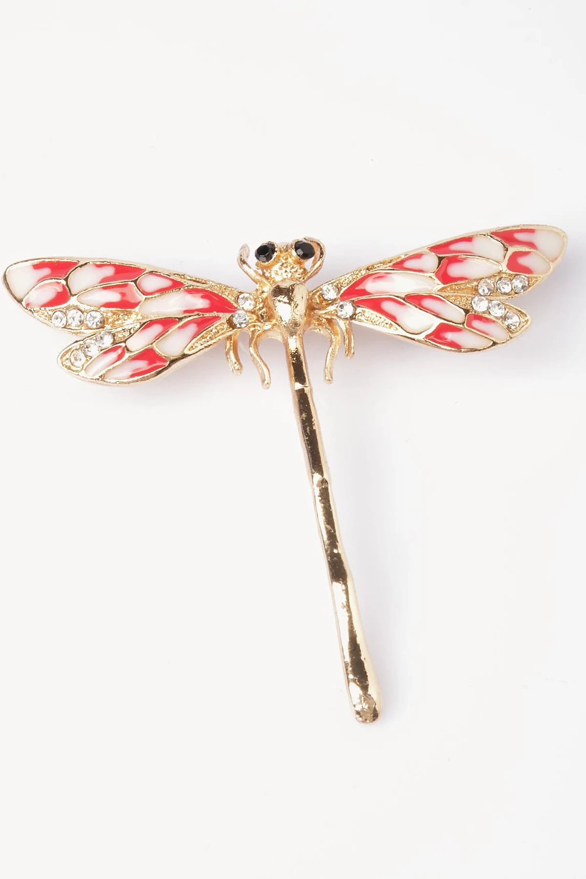 Dragonfly Figured Brooch Red