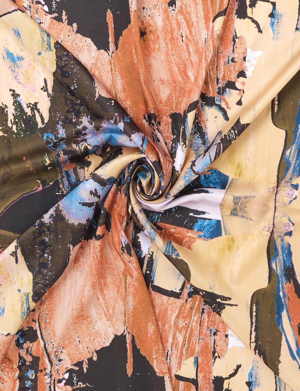 Reflection Patterned Scarf Khaki