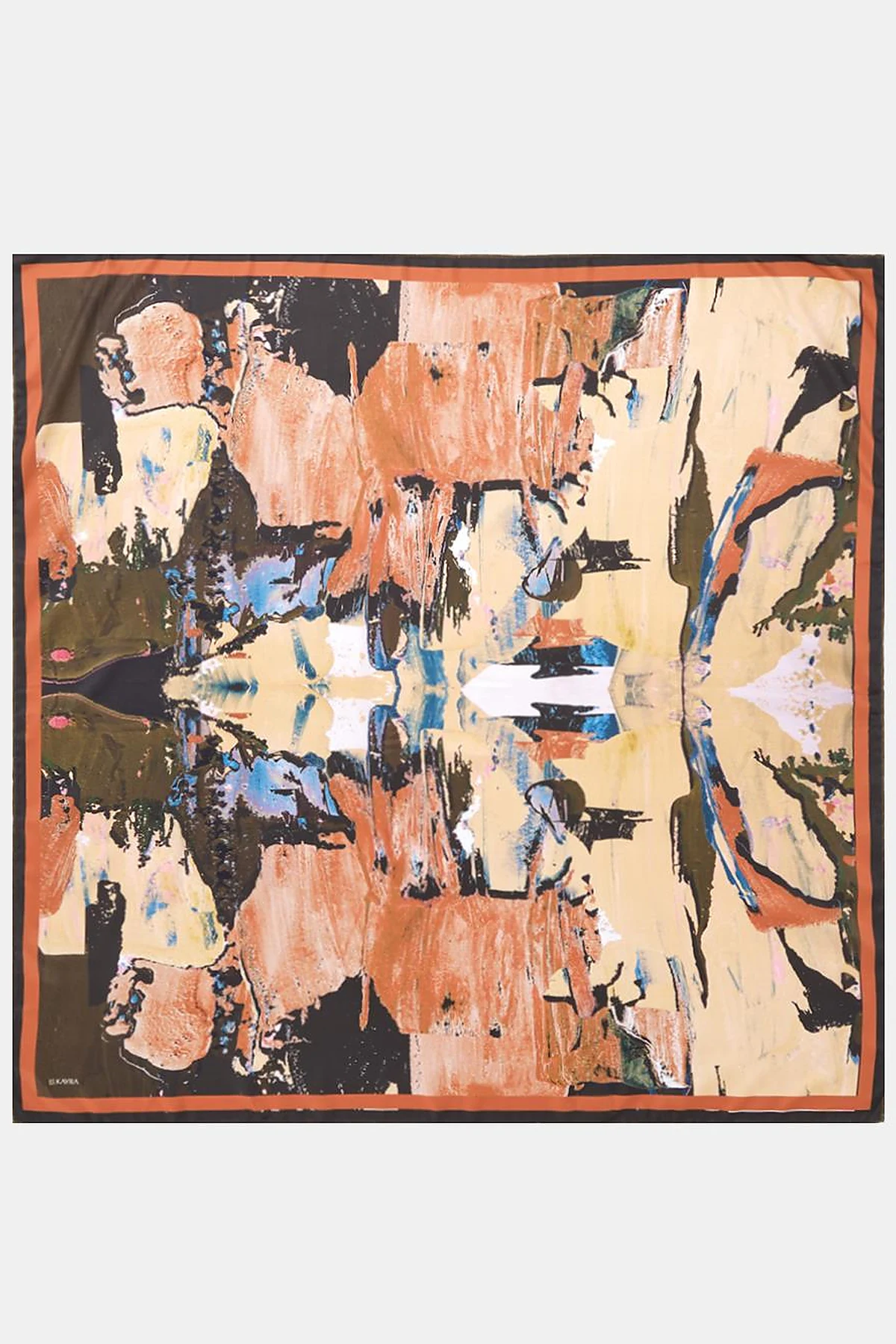 Reflection Patterned Scarf Khaki