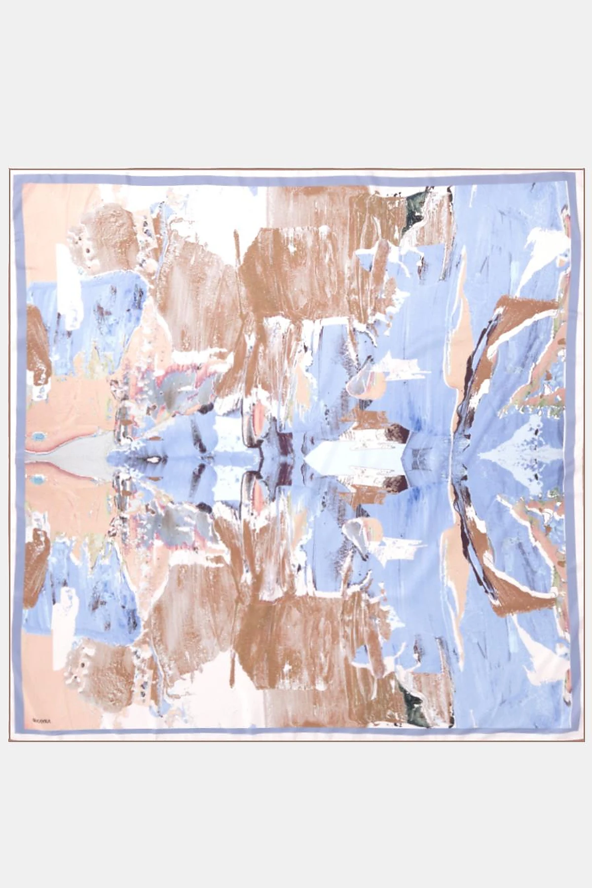Reflection Patterned Scarf Blue