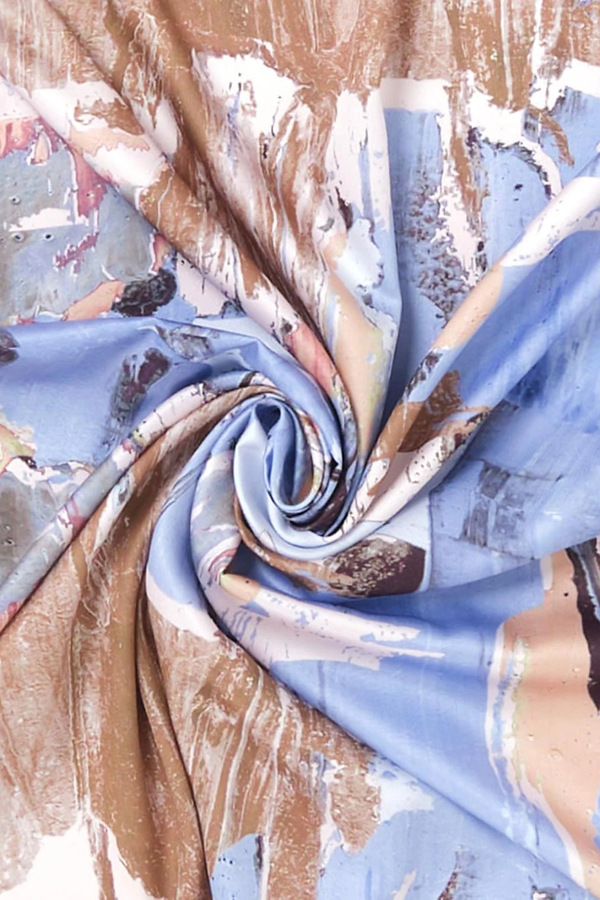 Reflection Patterned Scarf Blue