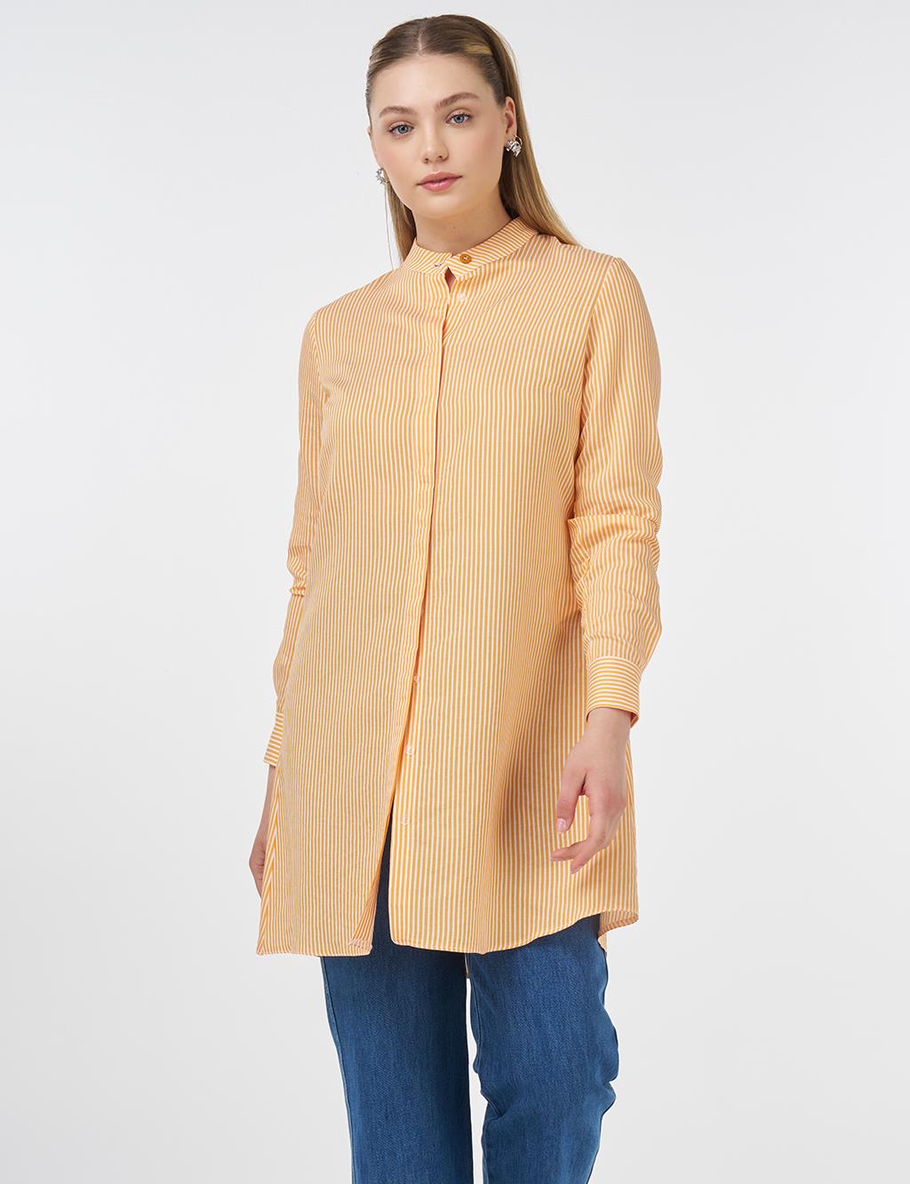 Striped Basic Tunic Orange