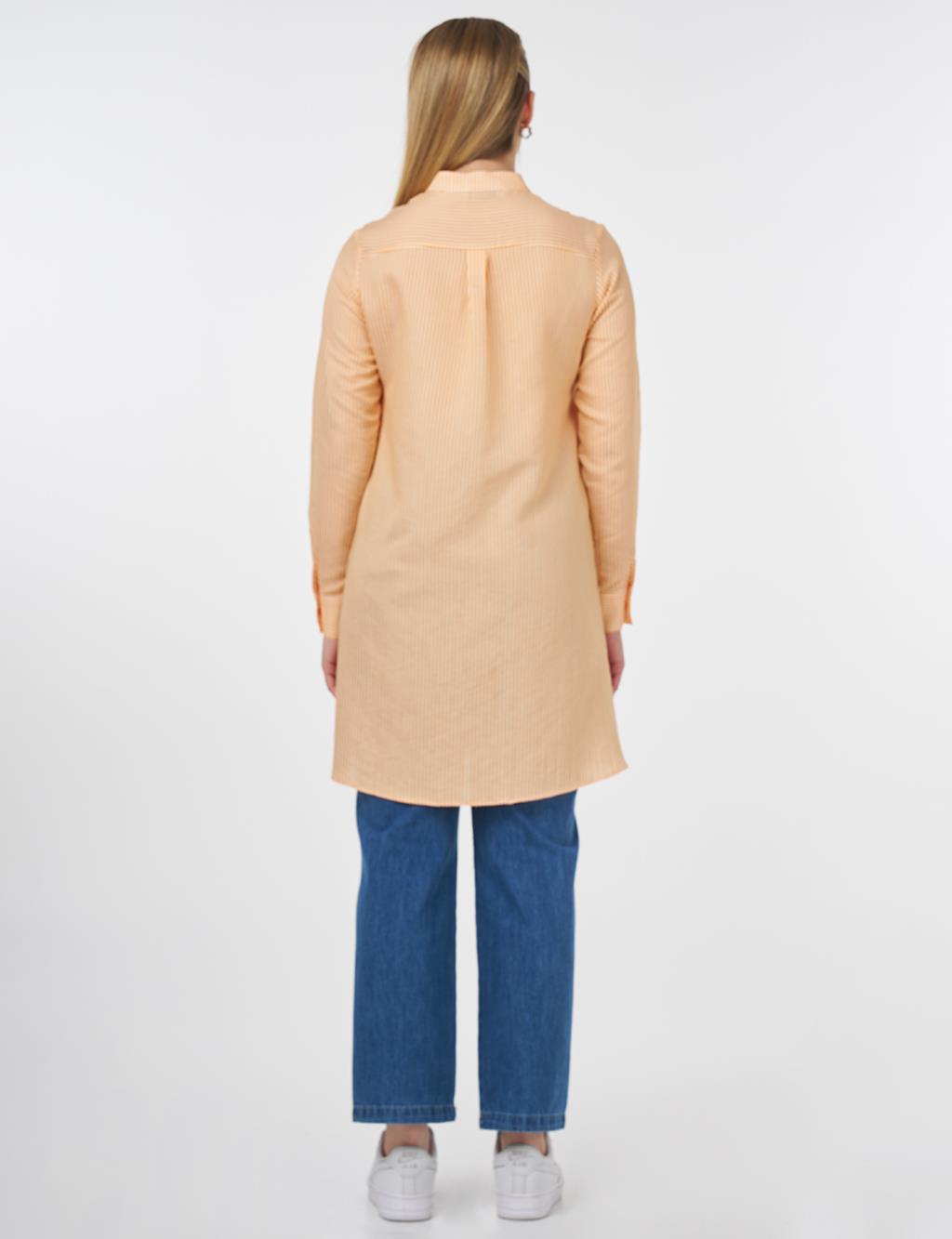 Striped Basic Tunic Orange