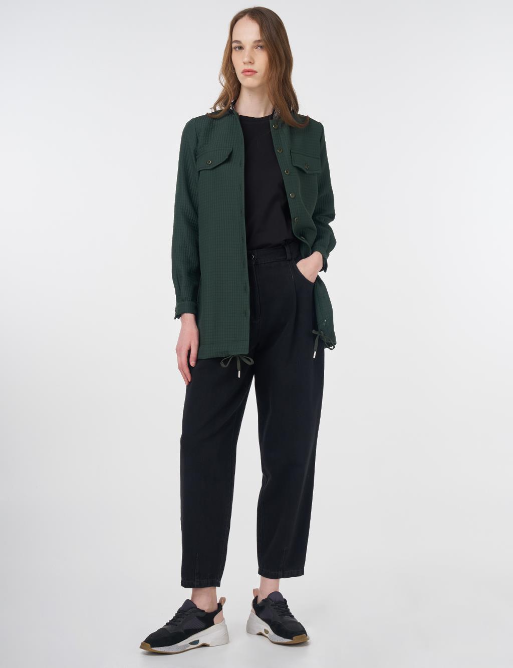 Flap Pocket Detailed Jacket Forest Green
