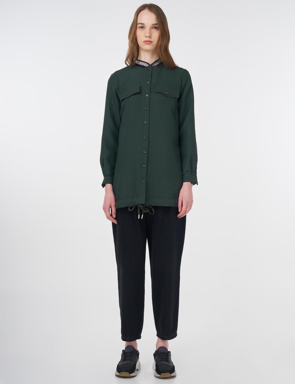 Flap Pocket Detailed Jacket Forest Green
