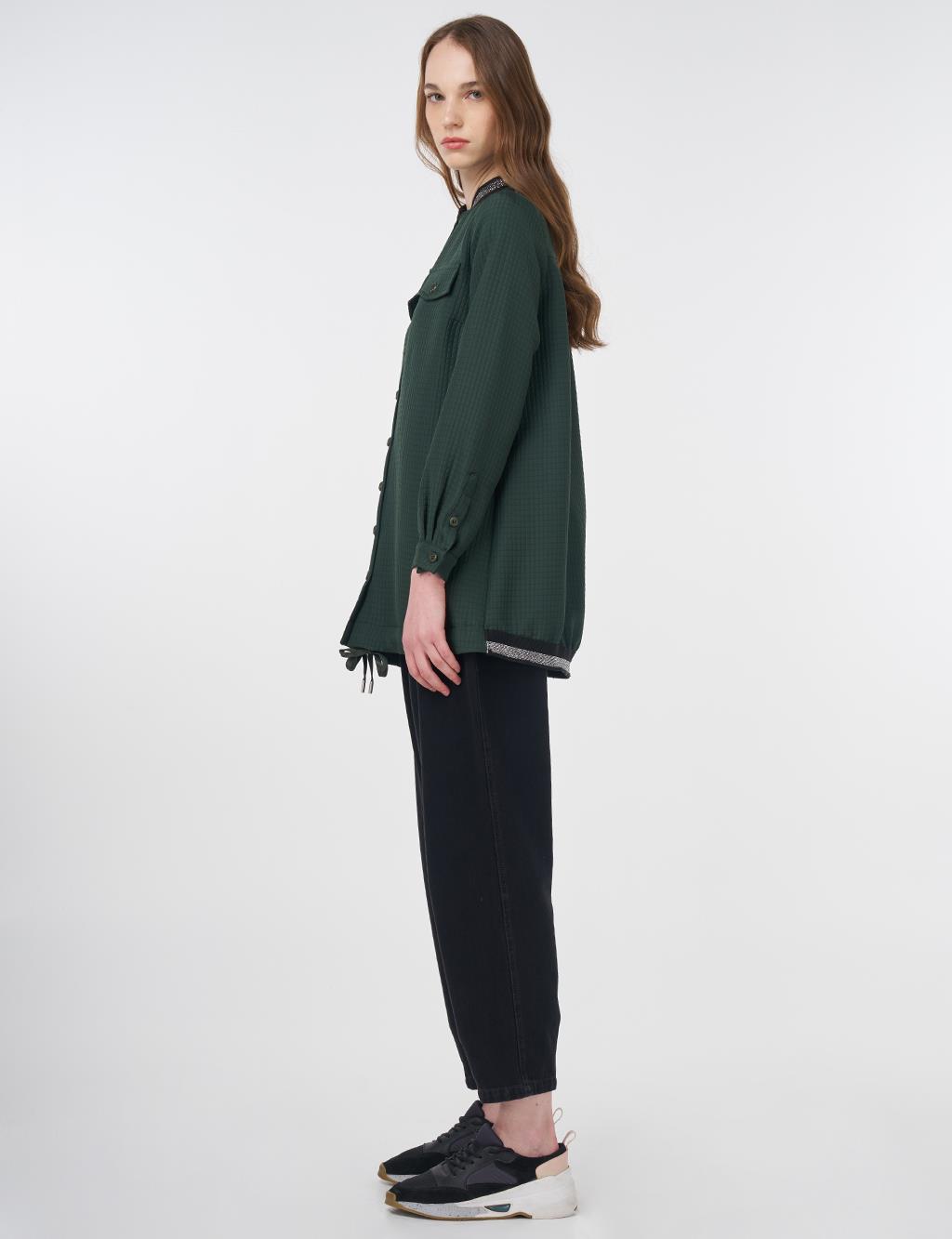 Flap Pocket Detailed Jacket Forest Green