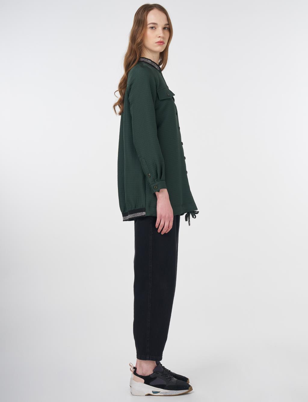 Flap Pocket Detailed Jacket Forest Green