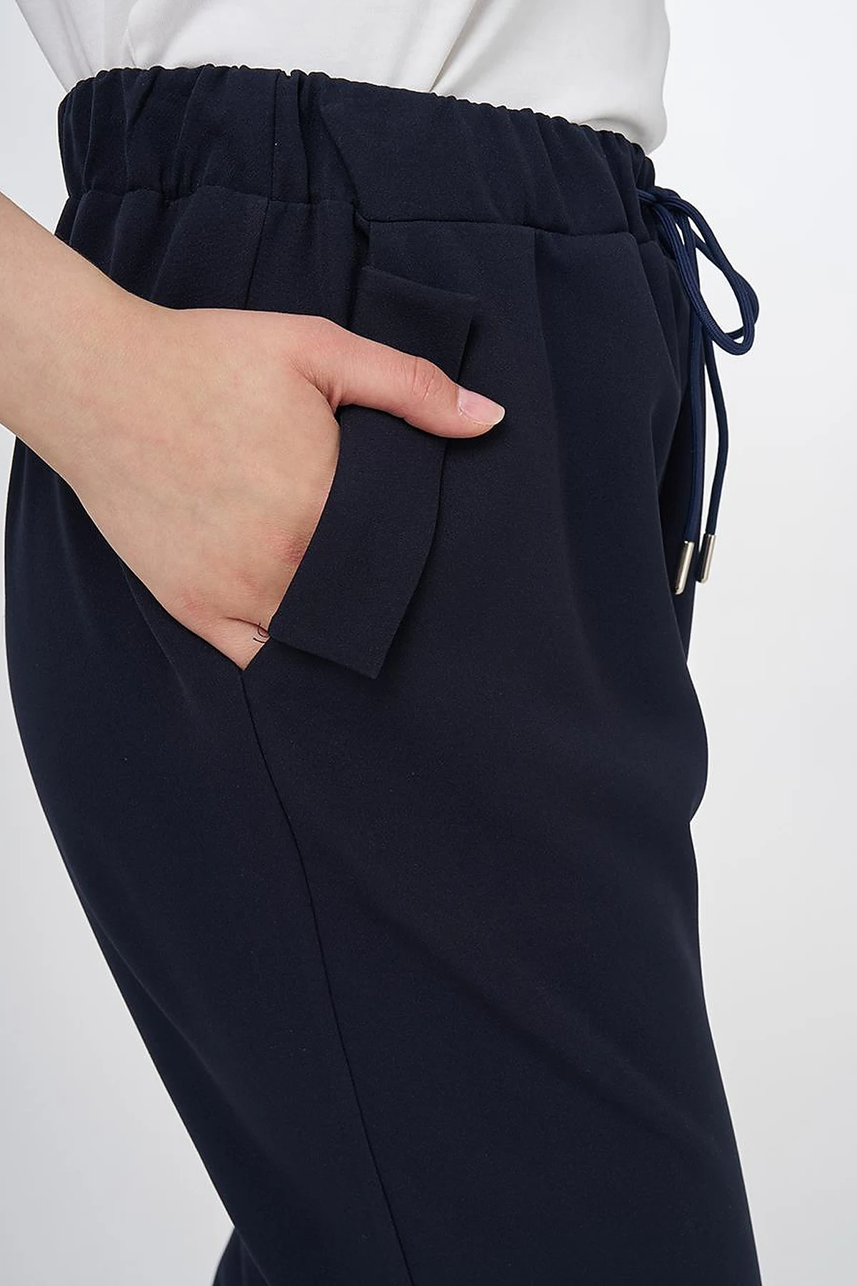 Relaxed Fit Pants with Pocket Detail Dark Navy