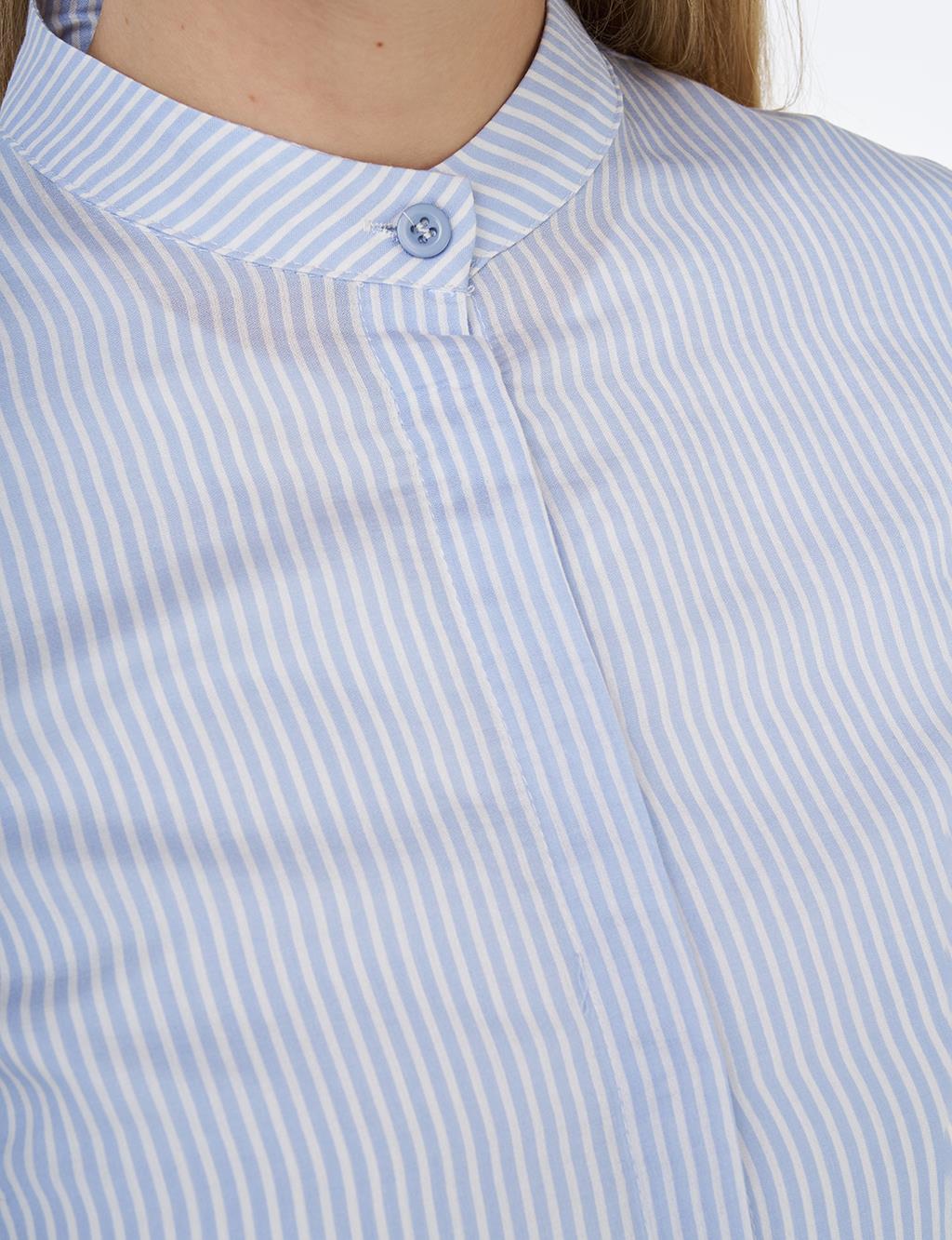 Striped Basic Tunic Blue