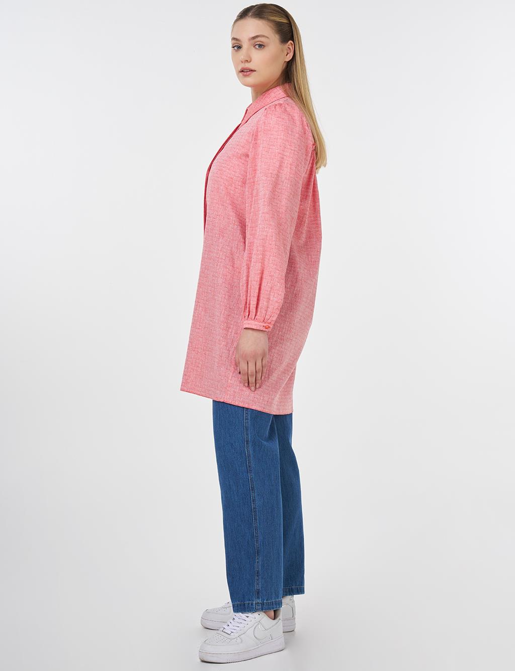 Printed Cotton Tunic Coral