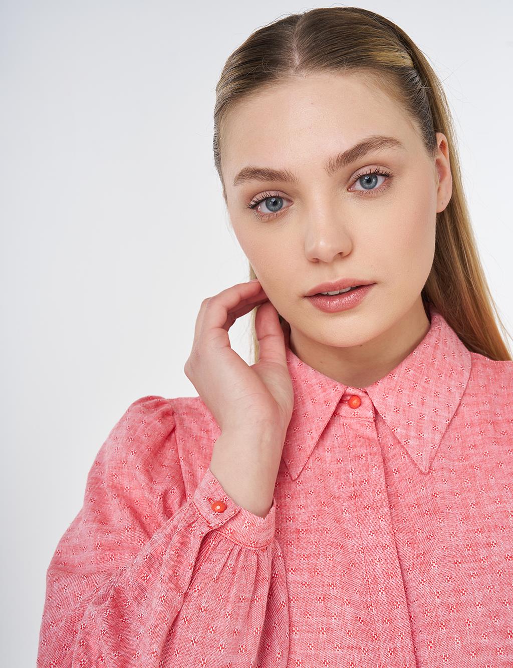 Printed Cotton Tunic Coral