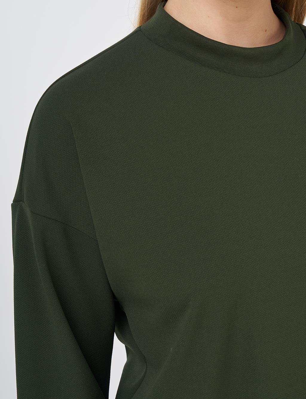 Crew Collar Sweatshirt Khaki