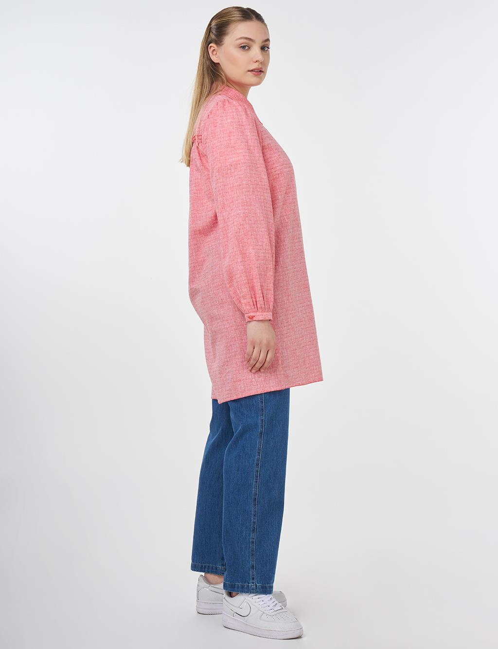 Printed Cotton Tunic Coral
