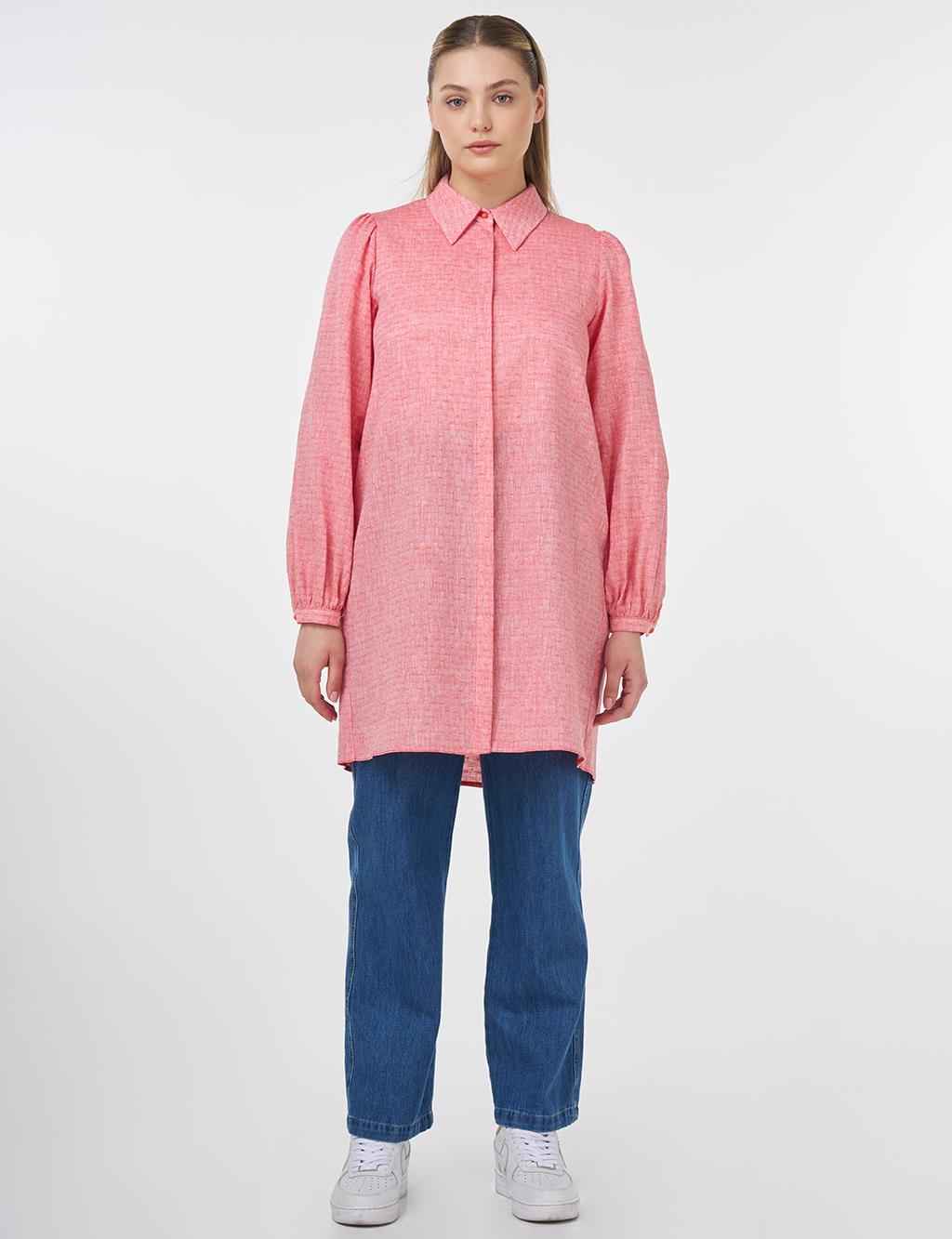 Printed Cotton Tunic Coral
