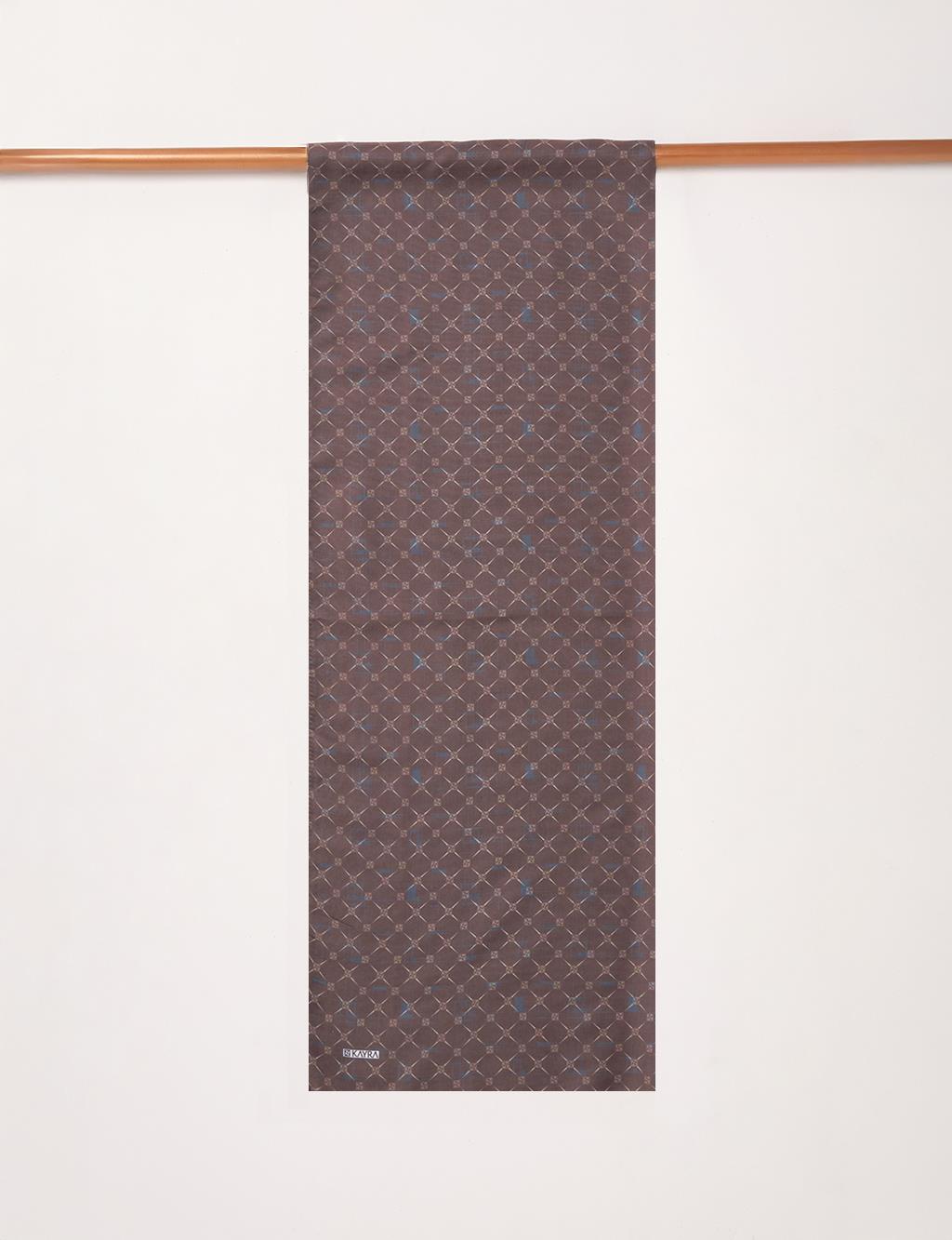 Monogram Patterned Shawl Bitter Coffee