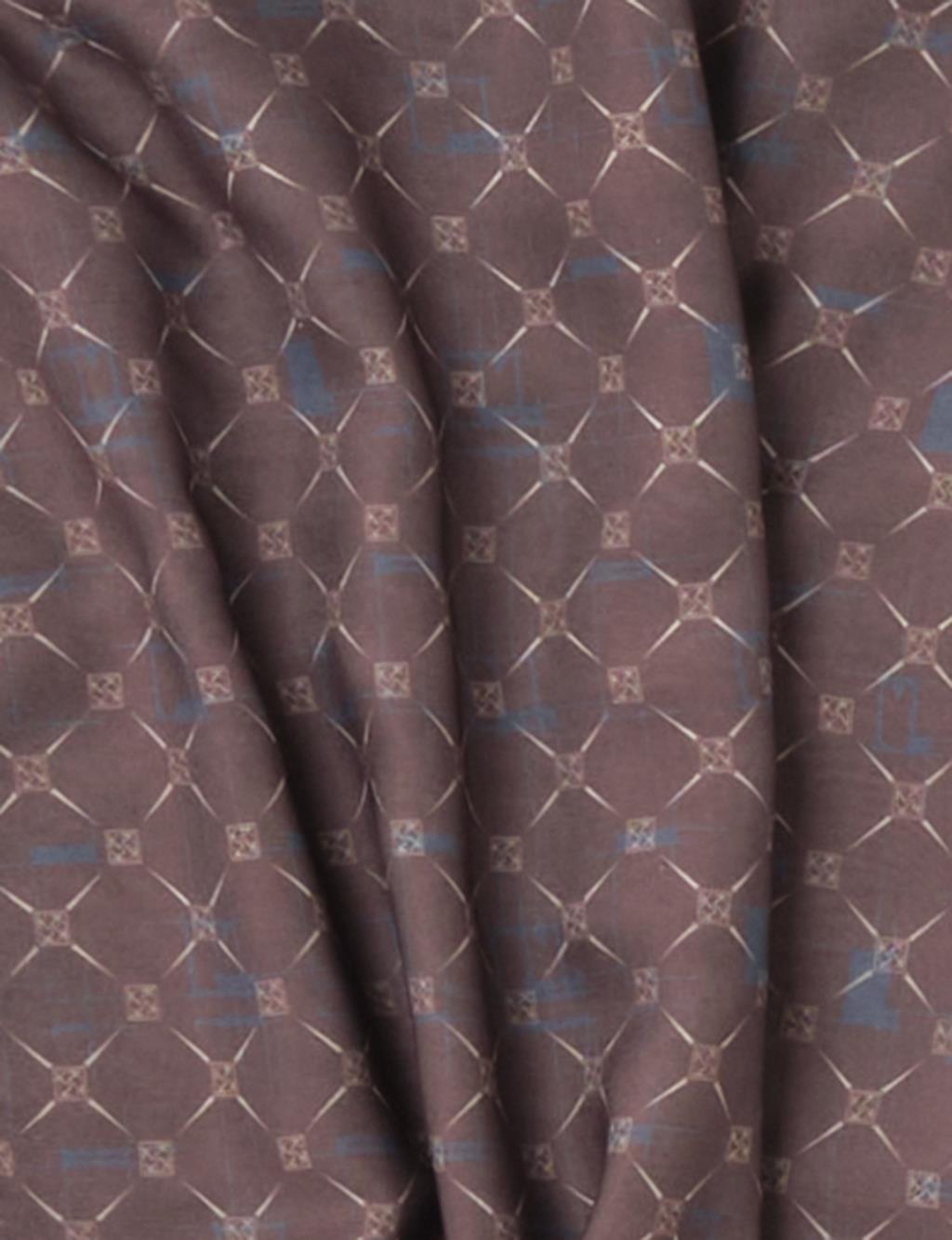 Monogram Patterned Shawl Bitter Coffee