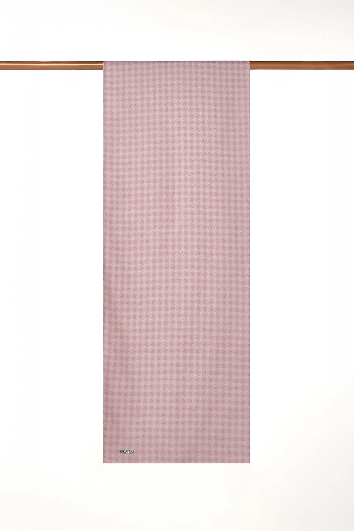 Checkered Monogram Patterned Shawl Powder