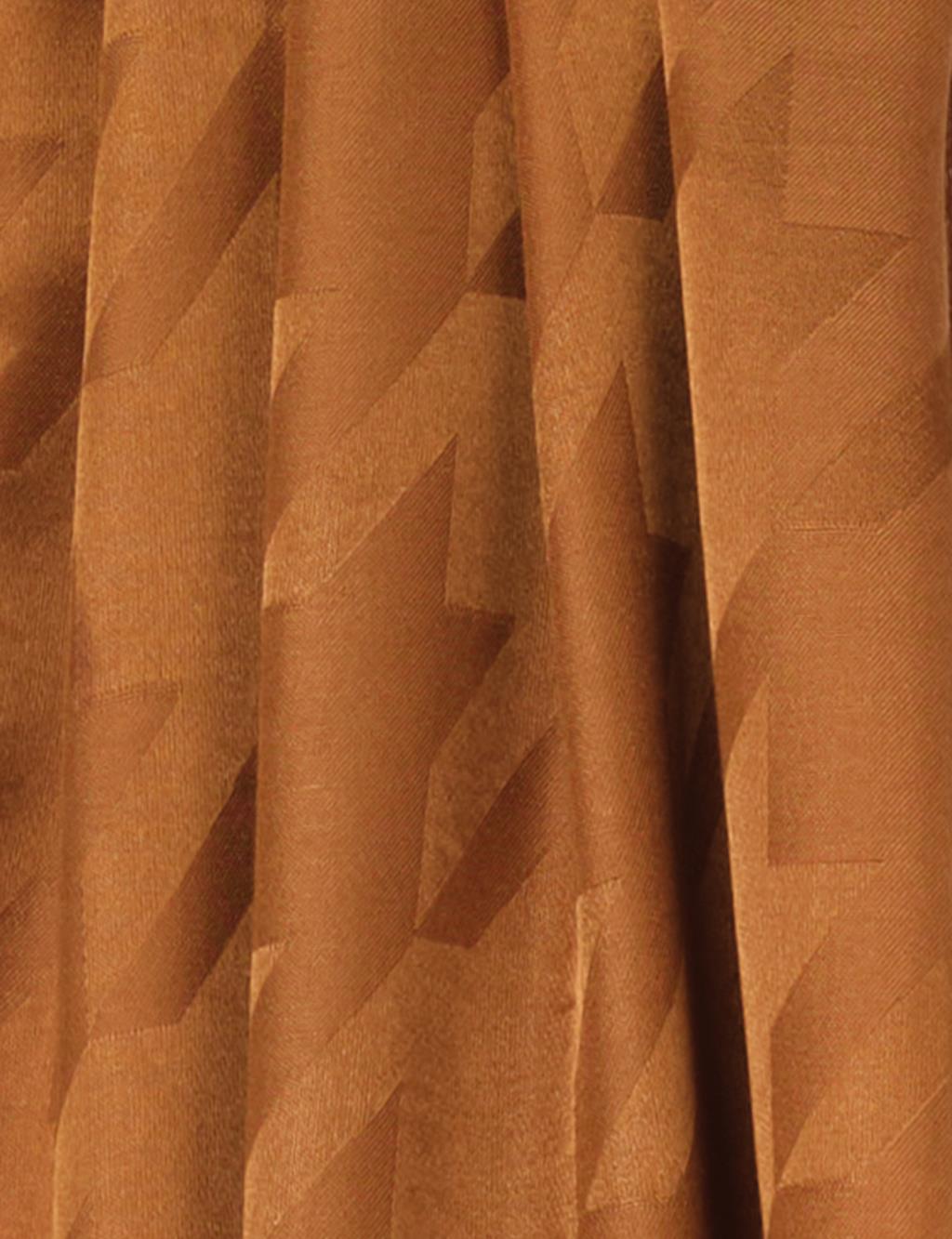 Hound's Foot Patterned Jacquard Shawl Light Coffee