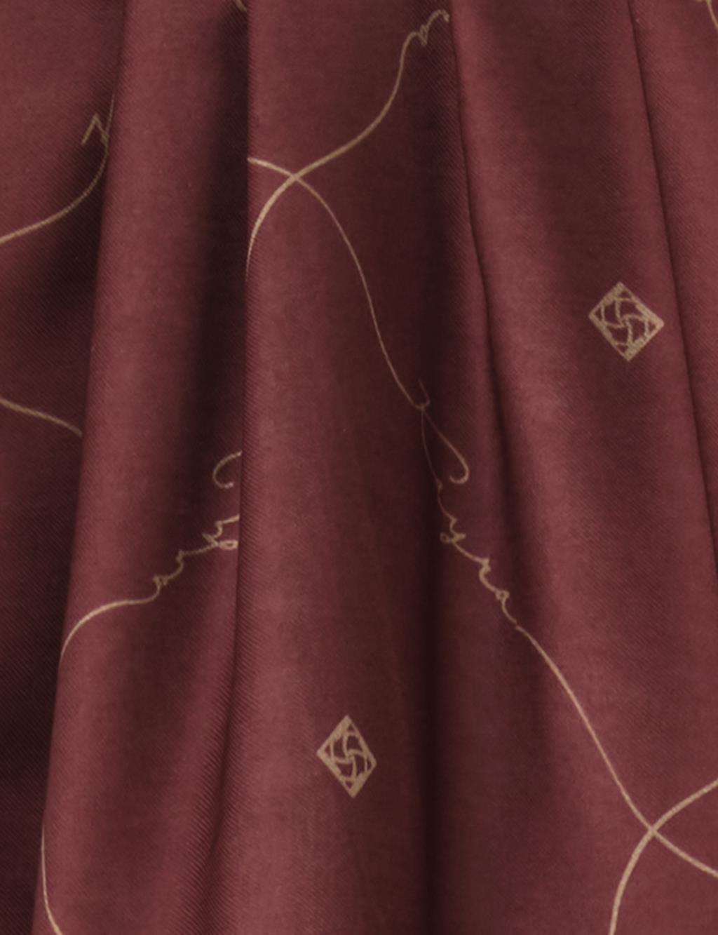 Special Series Monogram Shawl Bitter Coffee
