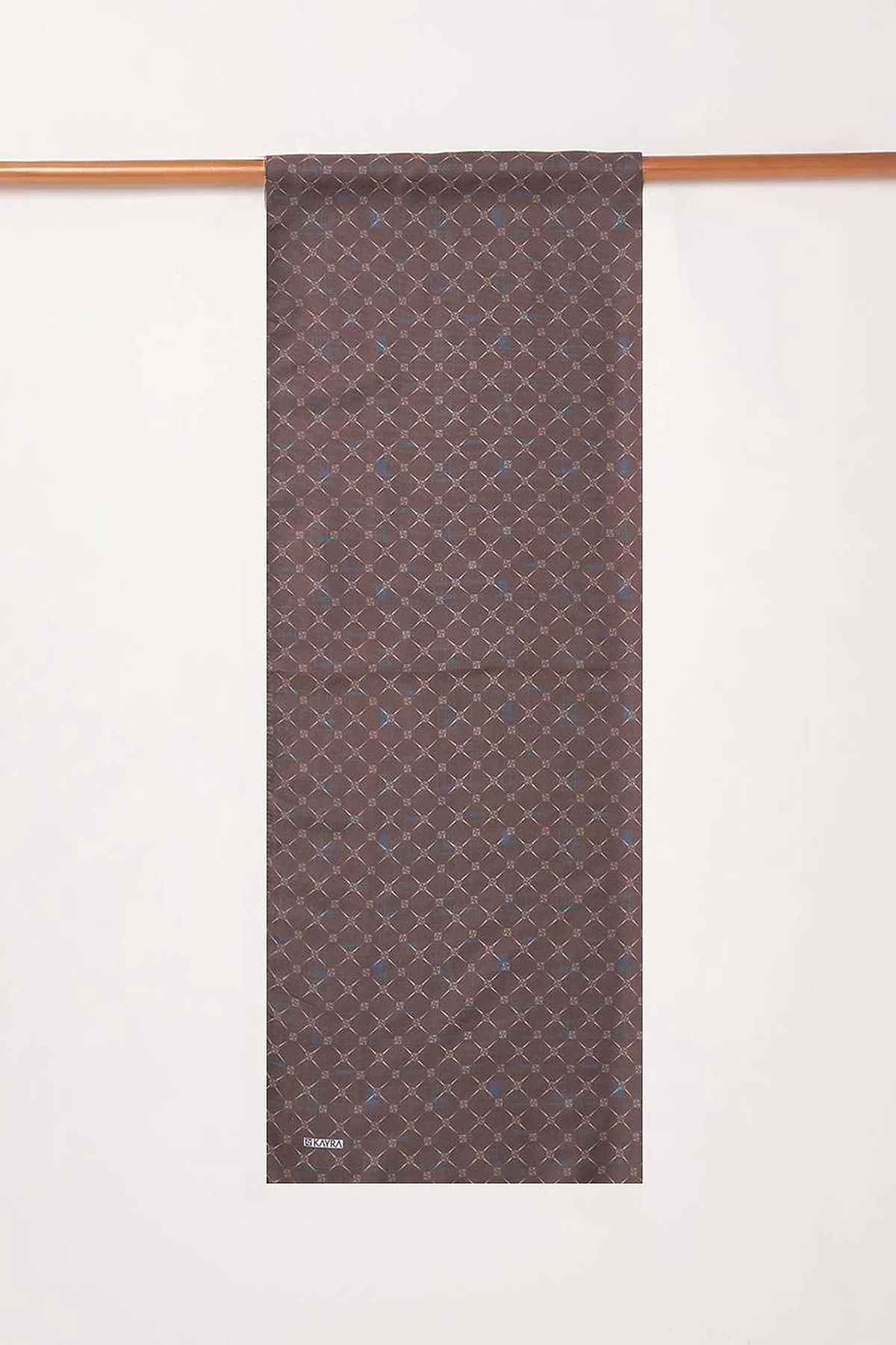 Monogram Desenli Şal Acı Kahve