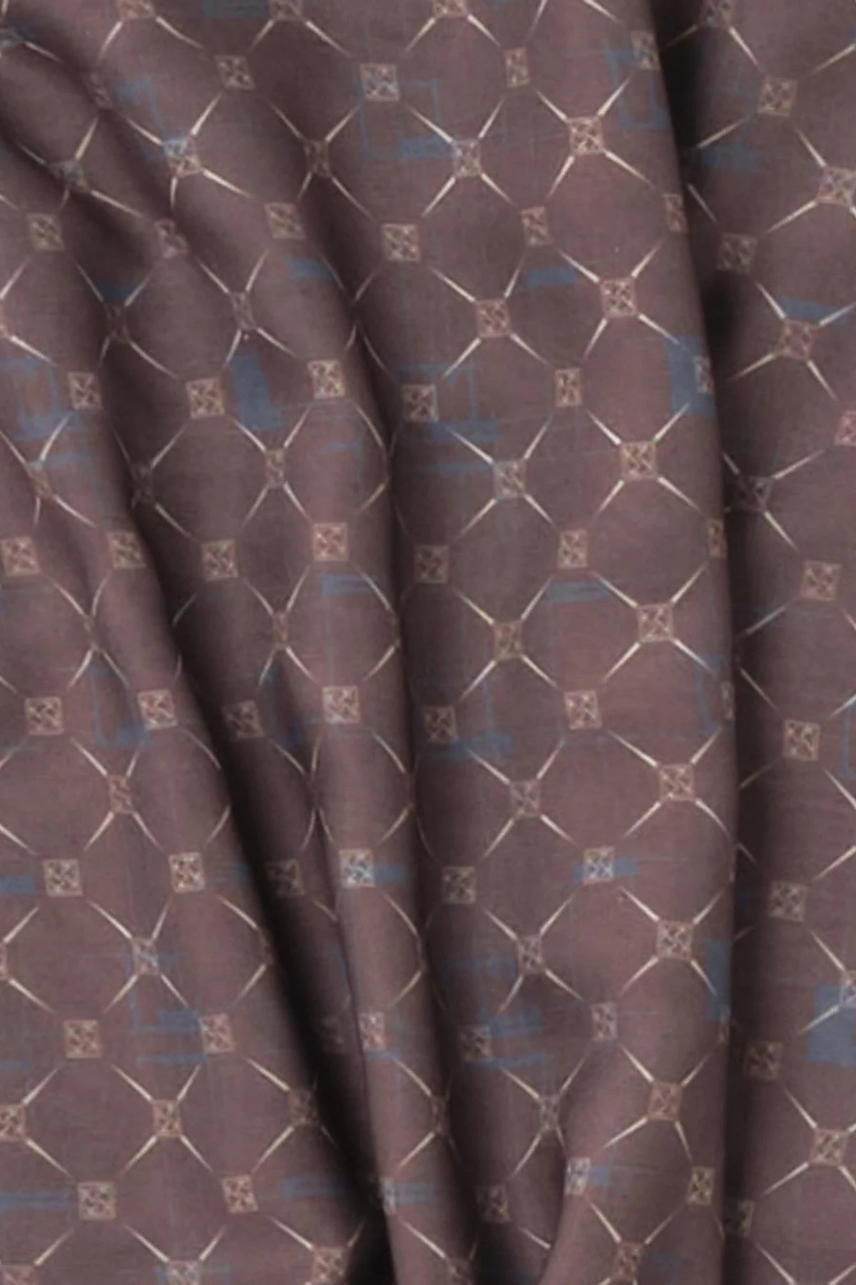Monogram Desenli Şal Acı Kahve