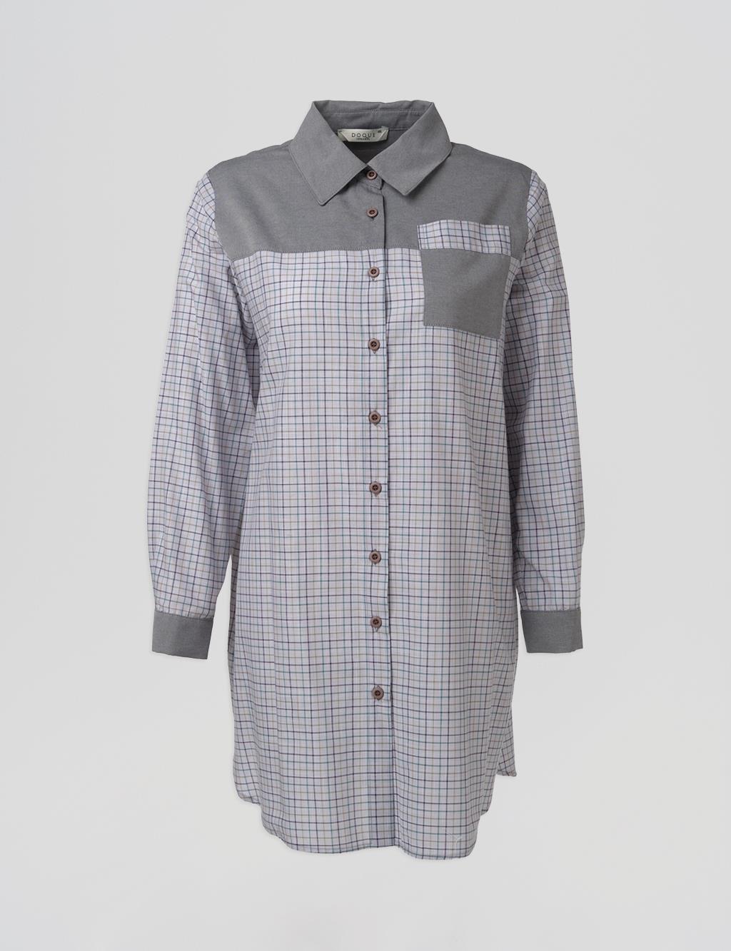 Striped Pattern Tunic Stone