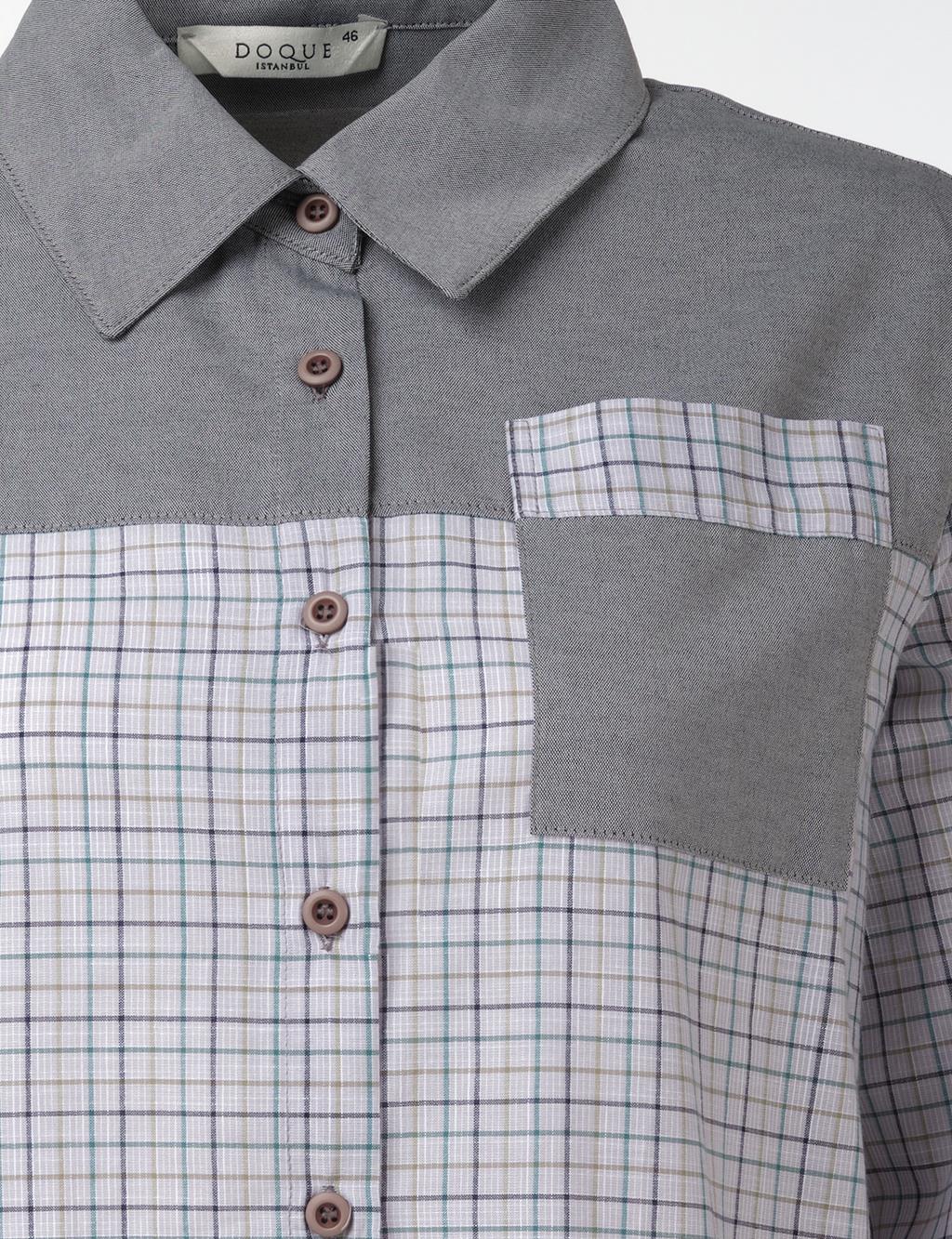 Striped Pattern Tunic Stone