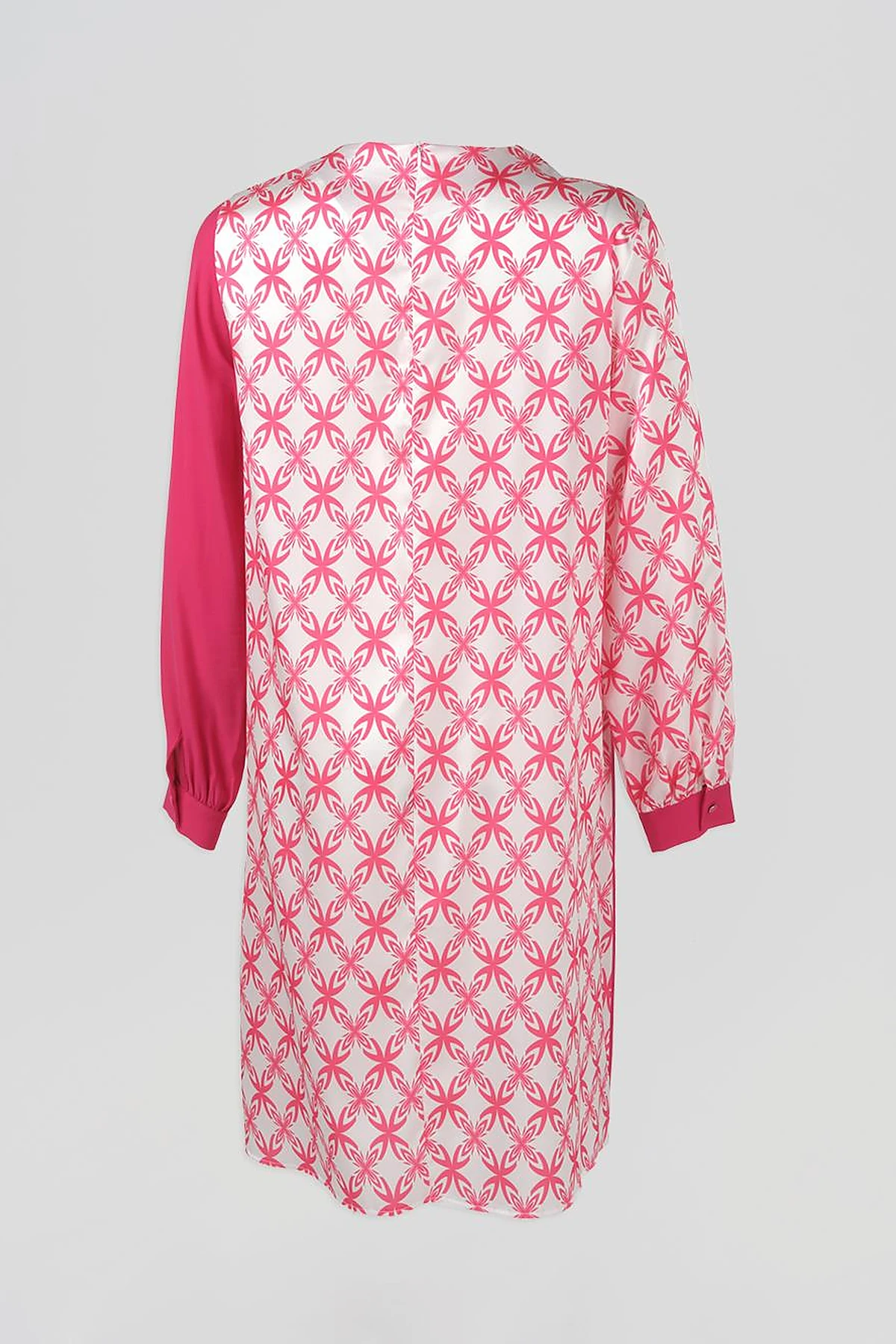 Elegant Floral Pattern Tunic Fuchsia