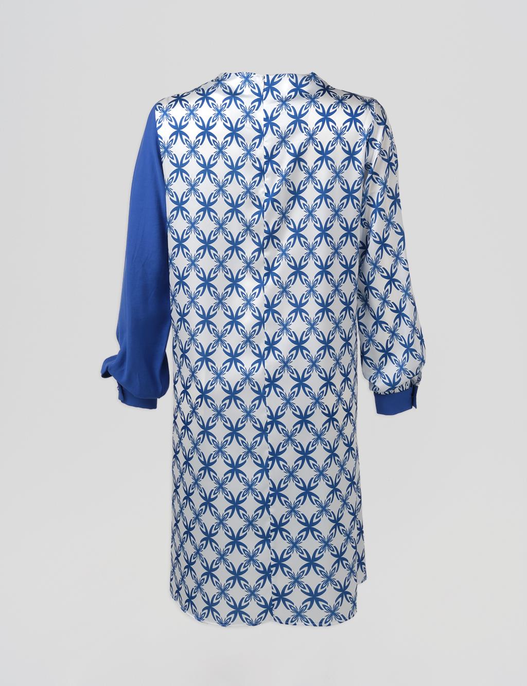 Elegant Floral Pattern Tunic Sax