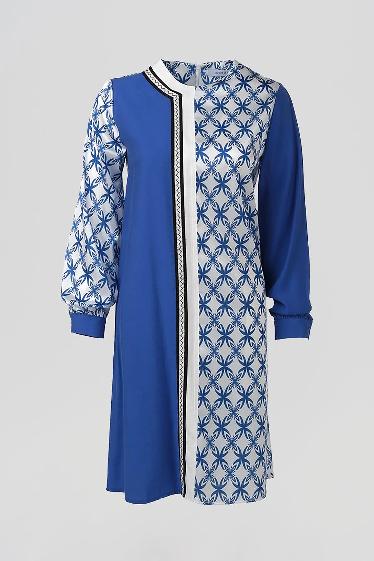 Elegant Floral Pattern Tunic Sax