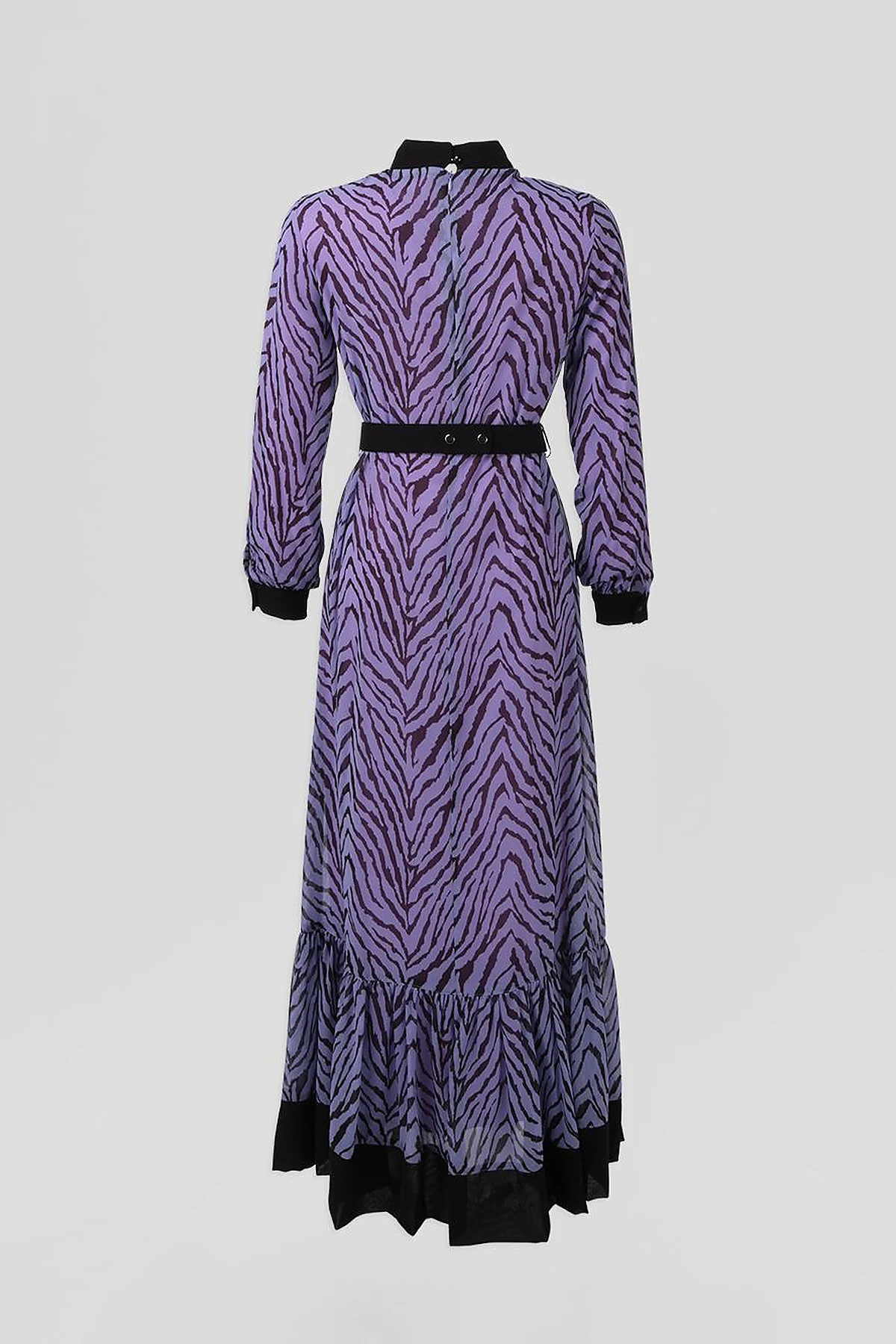 Abstract Patterned Maxi Dress Purple