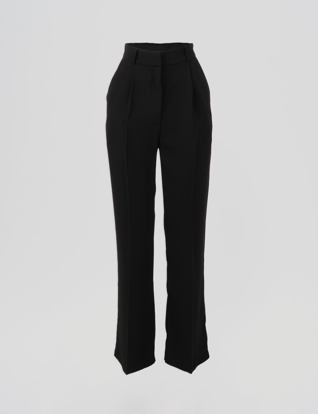 Waist Detailed Two-Piece Suit Black