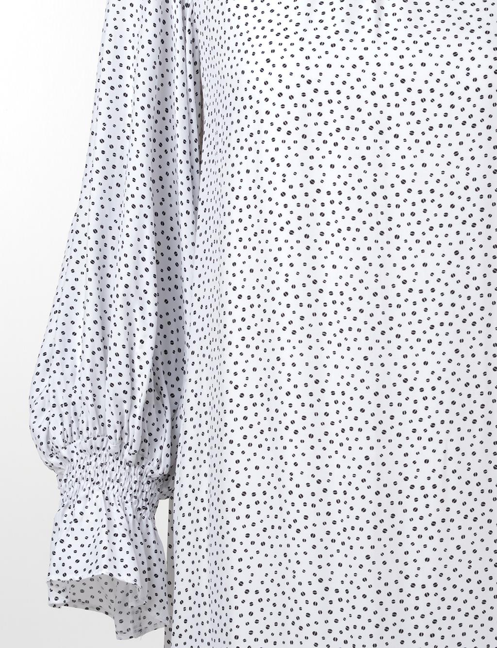 Polka Dot Dress Optic White
