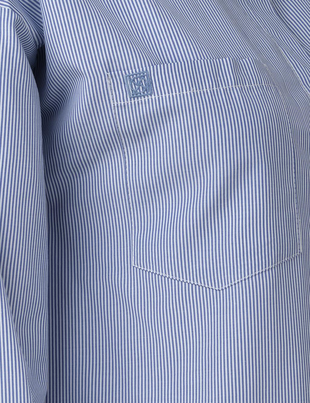 Single-Pocket Basic Tunic Blue
