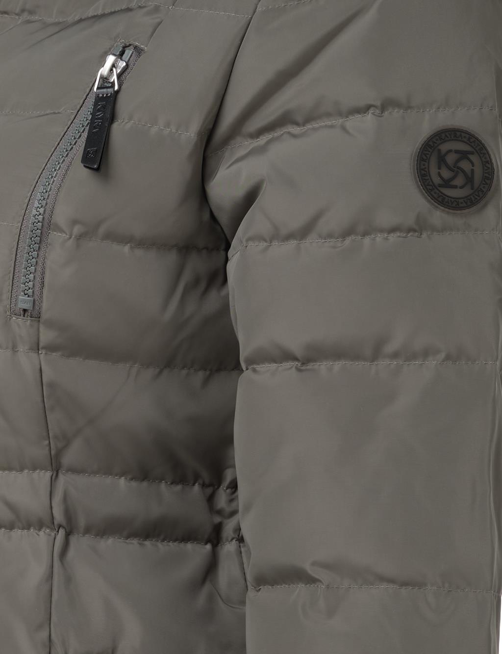 Down Feather Filled Long Coat Mildew Green