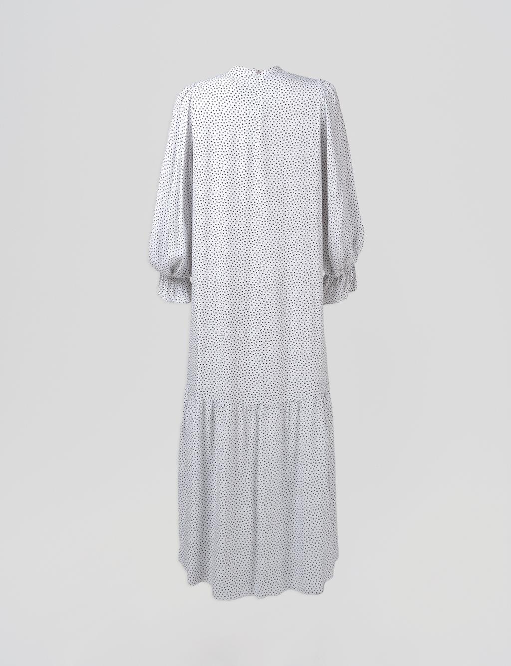 Polka Dot Dress Optic White