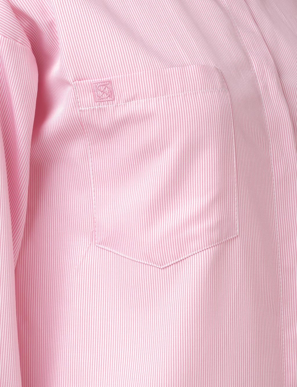 Single-Pocket Basic Tunic Pink