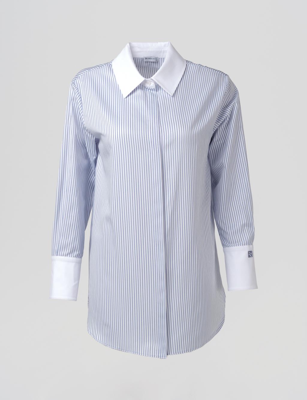 Wide-Cuff Basic Tunic Optic White