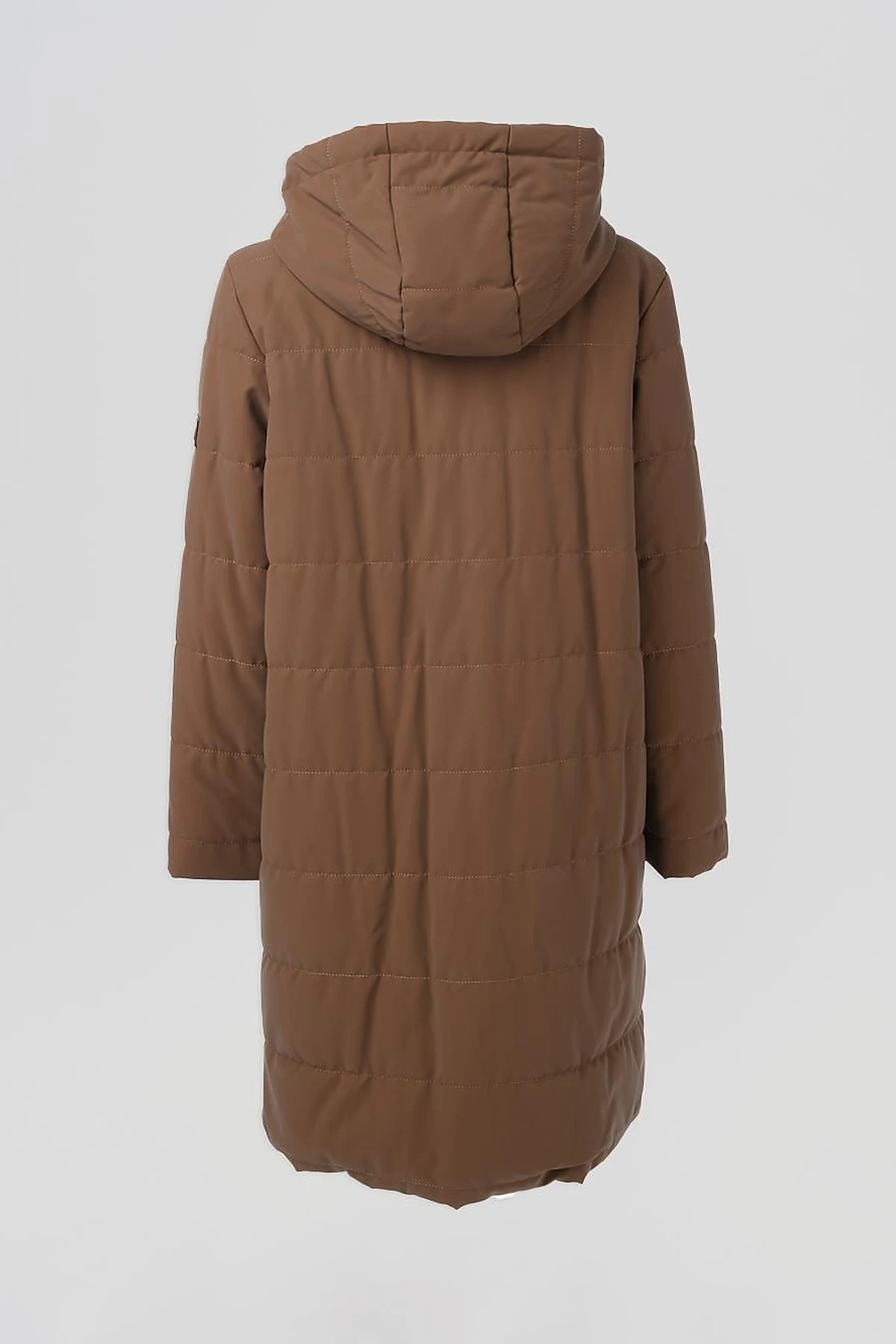 Snap-Button Detail Hooded Coat Camel