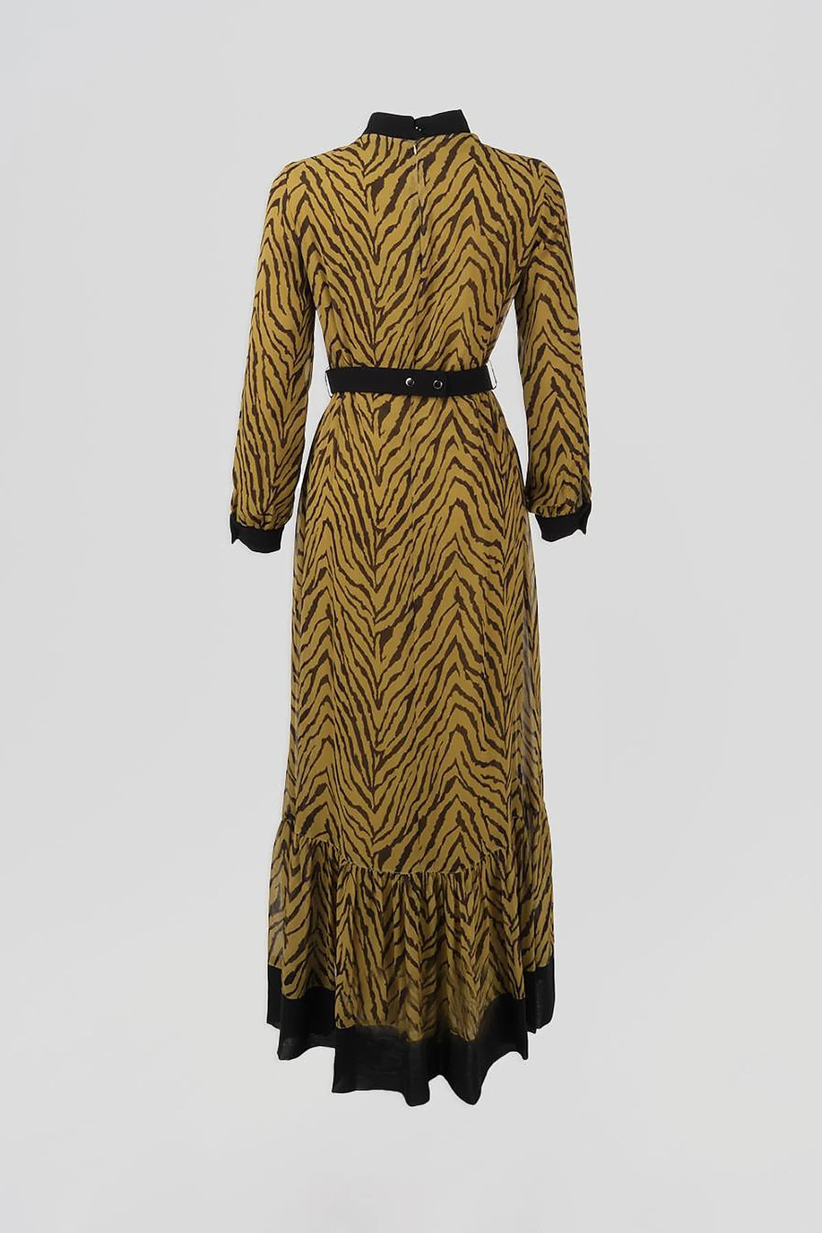 Abstract Patterned Maxi Dress Pistachio Green