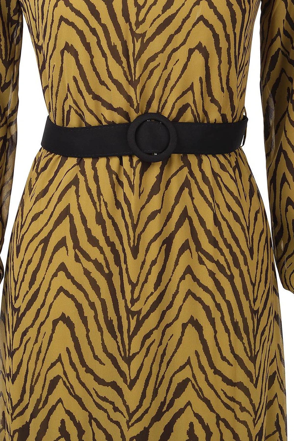 Abstract Patterned Maxi Dress Pistachio Green
