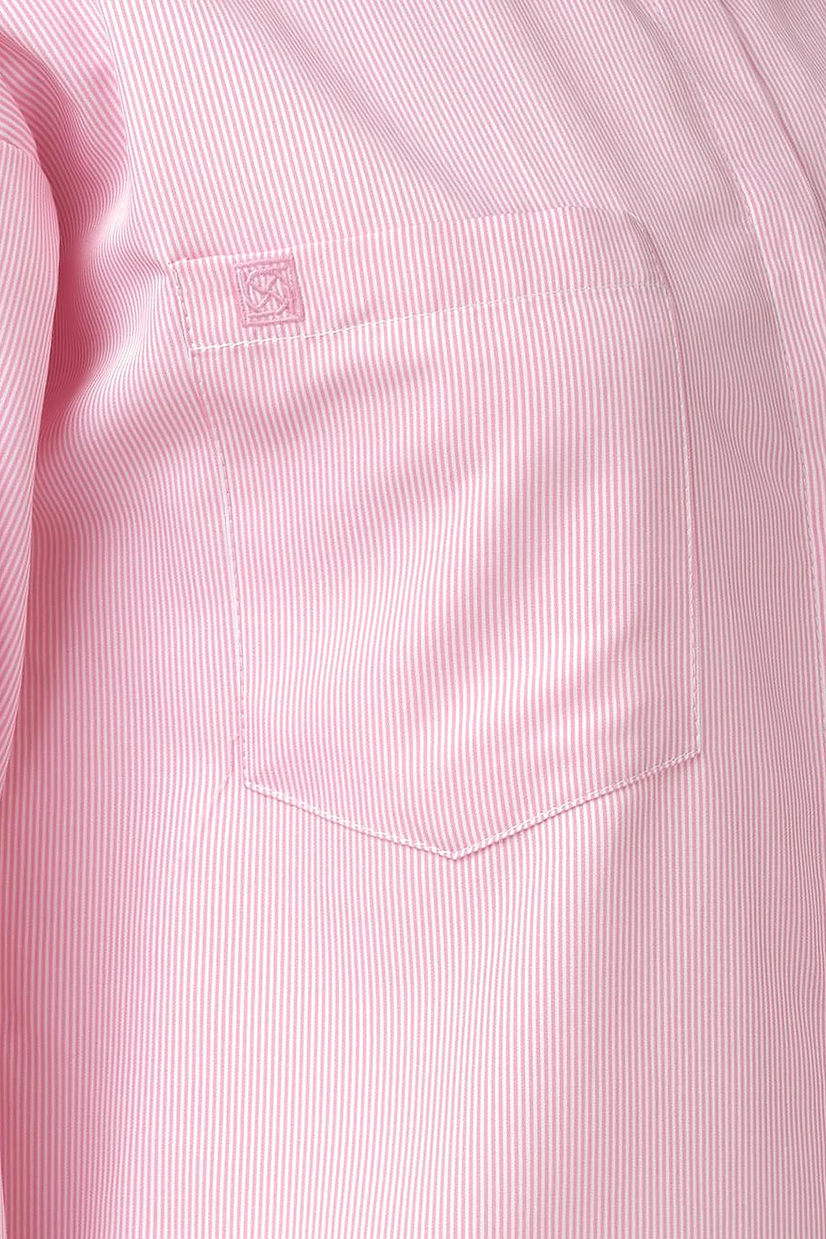 Single-Pocket Cotton Basic Tunic Pink
