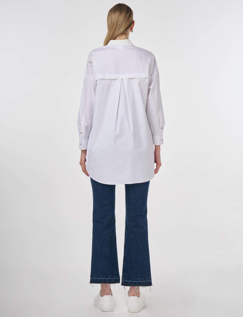 Embroidered Cotton Tunic Optic White 