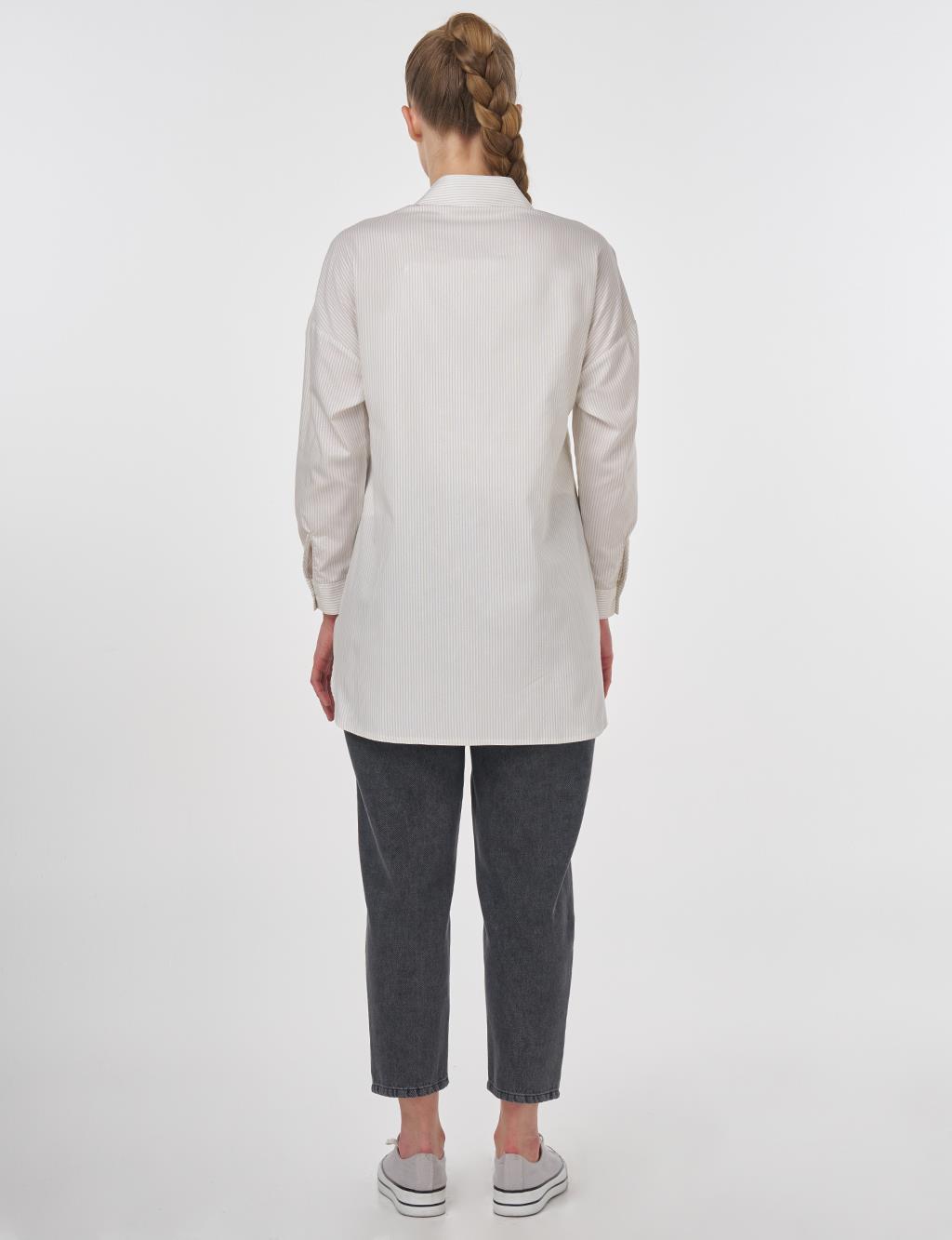 Printed Cotton Tunic Gray 