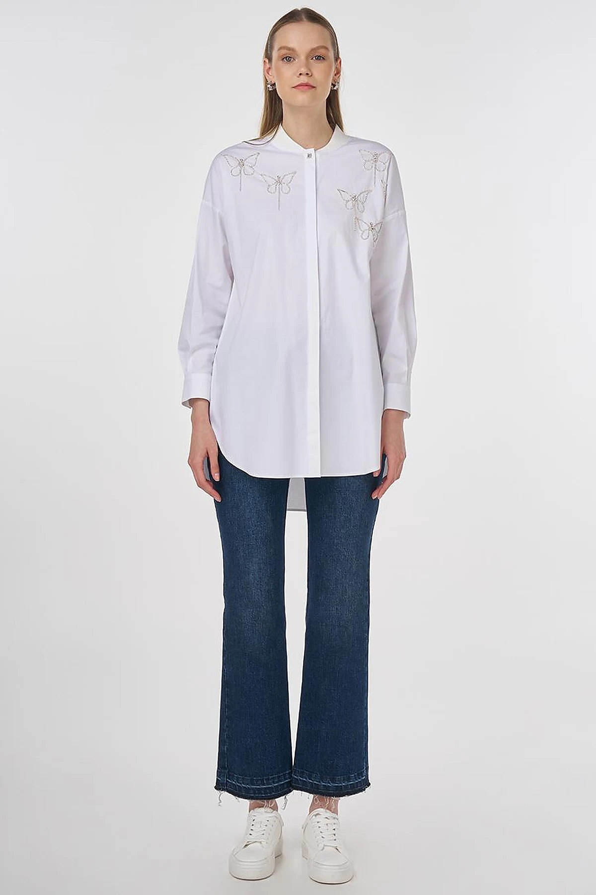 Embroidered Cotton Tunic Optic White 