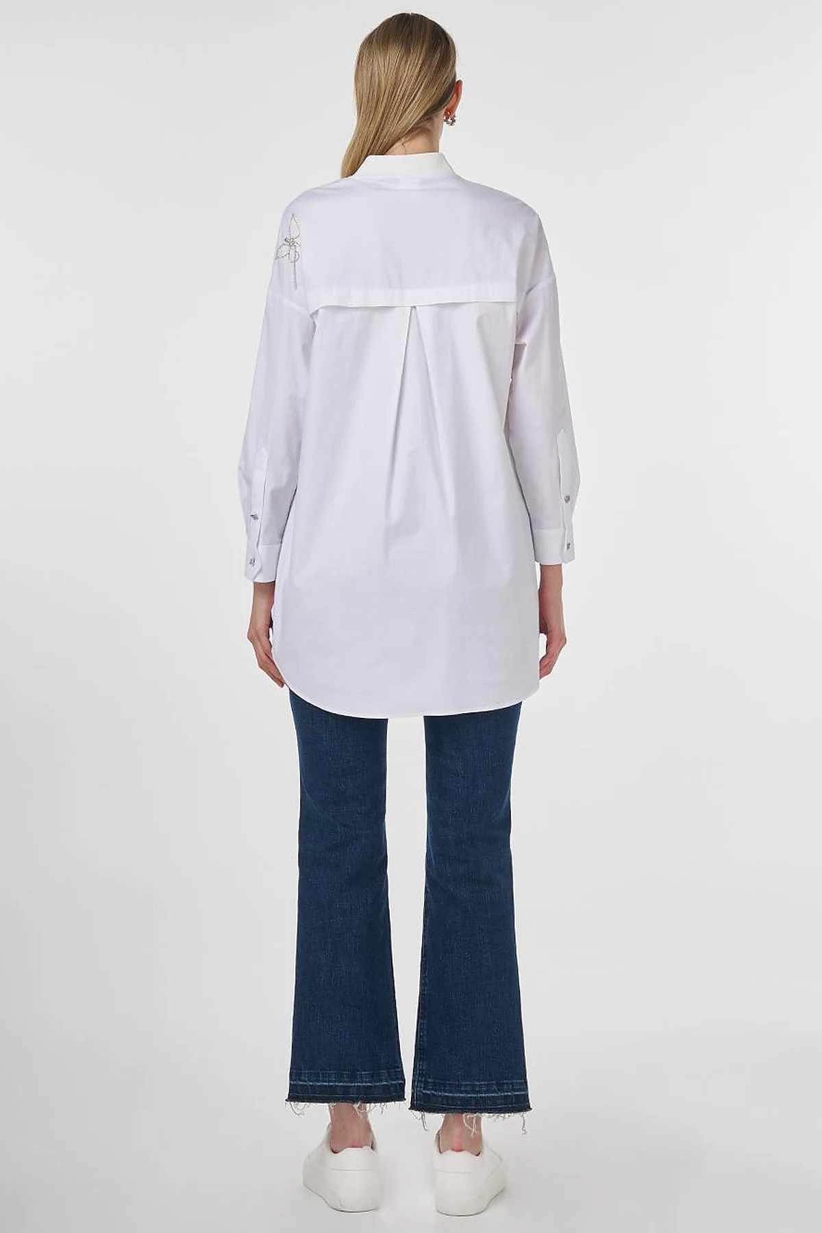 Embroidered Cotton Tunic Optic White 